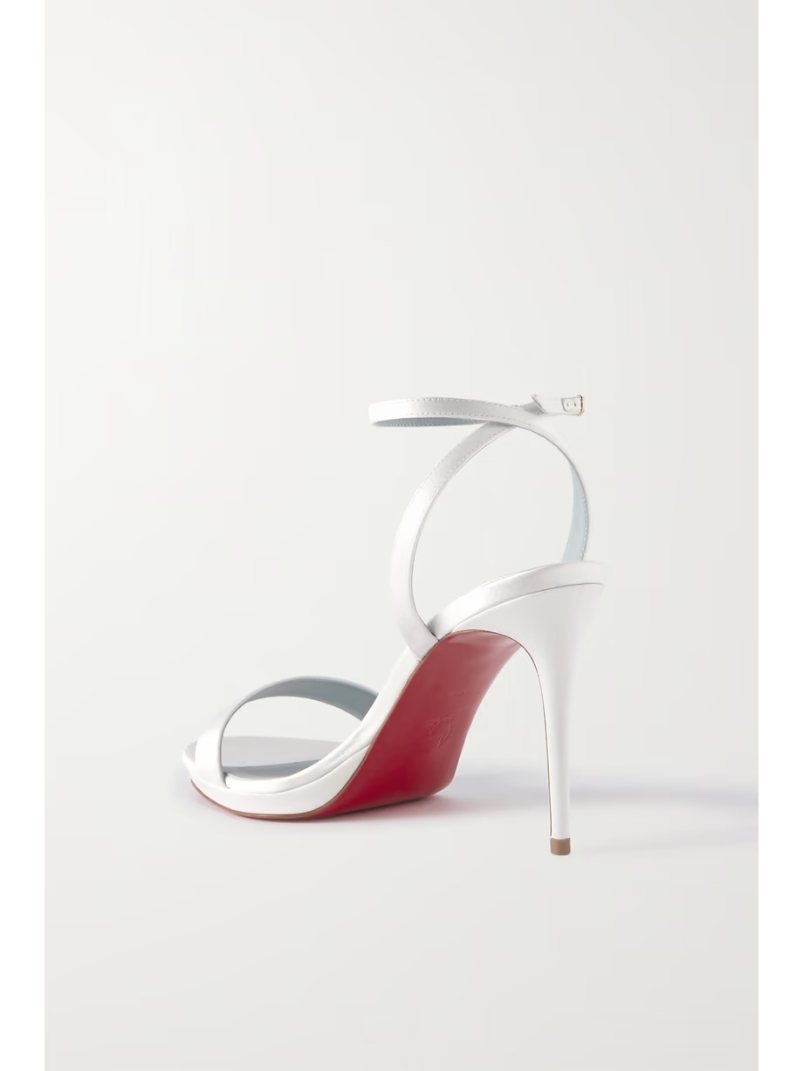 Loubi Queen 100 satin sandals