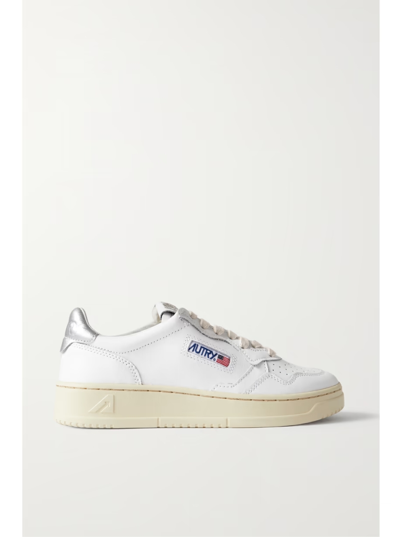 Medalist Low metallic leather sneakers