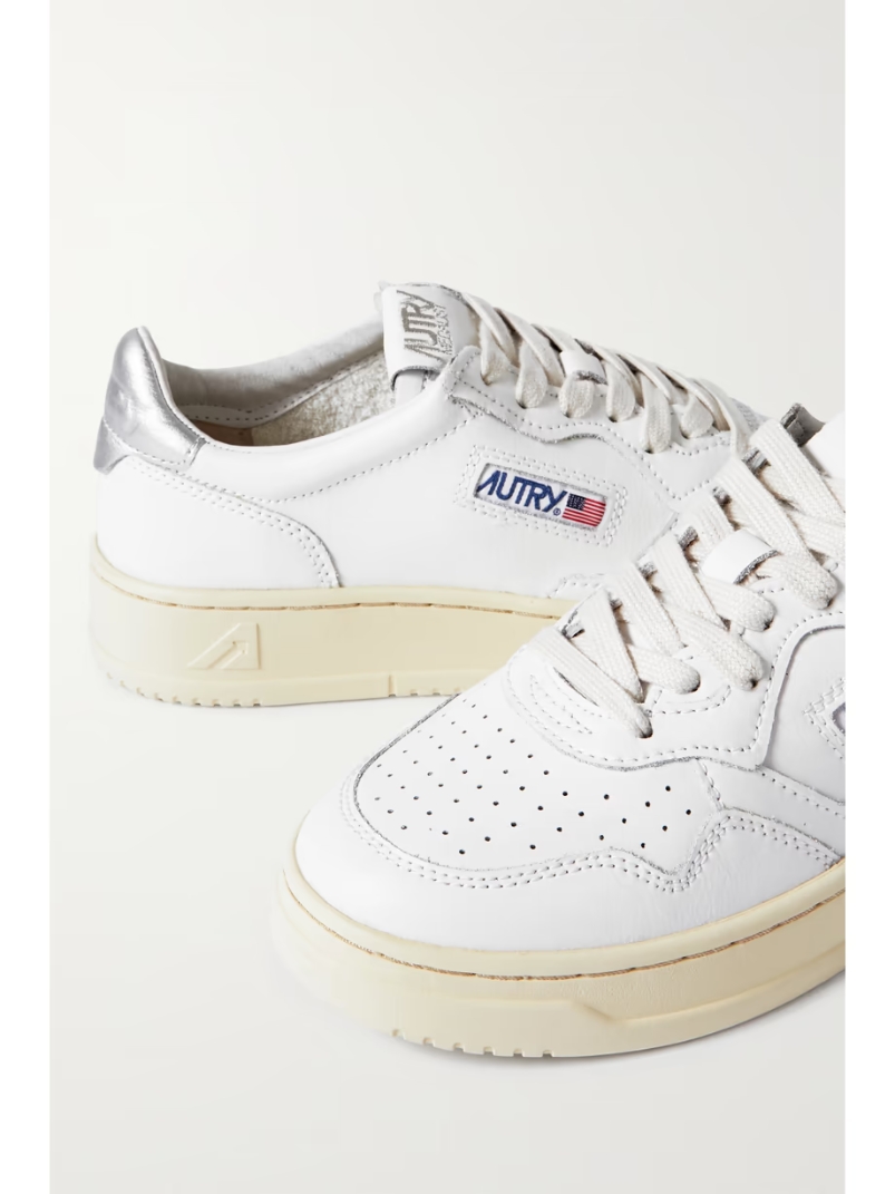 Medalist Low metallic leather sneakers