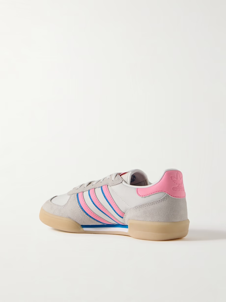 Squash Indoor suede and leather-trimmed mesh sneakers