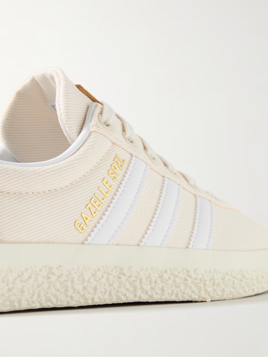 Gazelle SPZL leather-trimmed twill sneakers