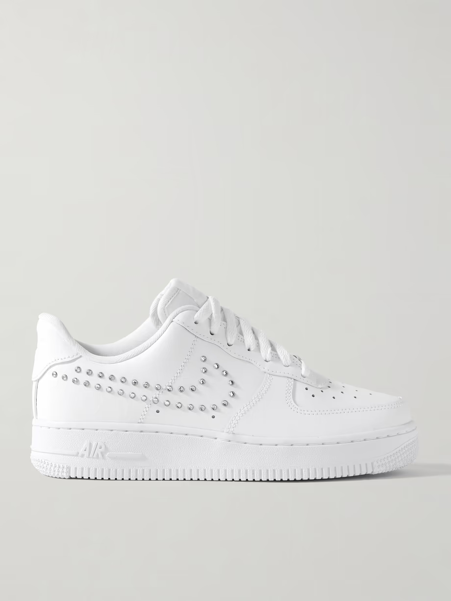 Air Force 1 \'07 crystal-embellished leather sneakers