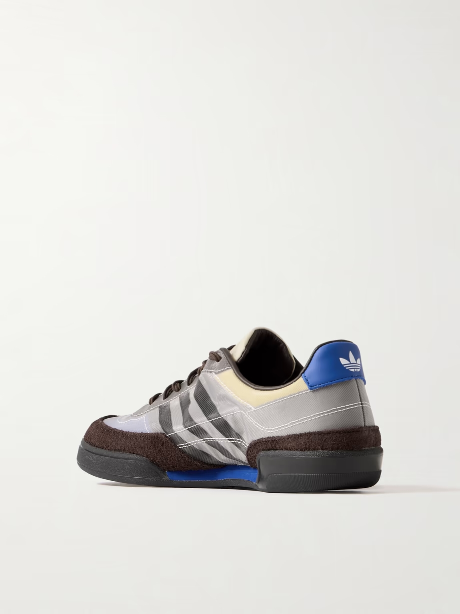 + Craig Green Squash Polta AKH printed mesh, suede and leather sneakers