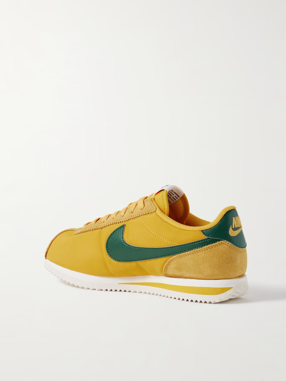 Cortez leather and suede-trimmed shell sneakers