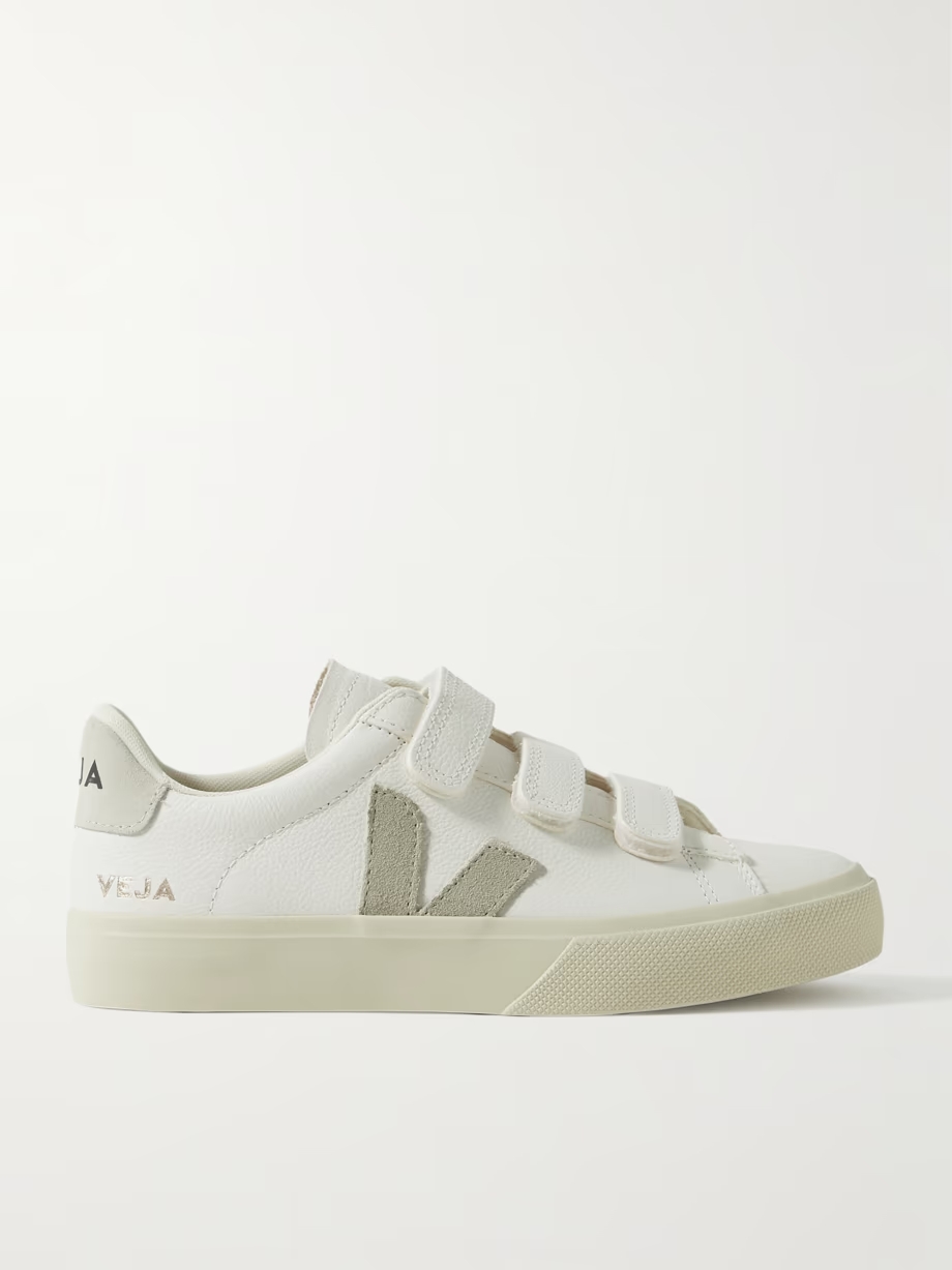 Recife suede-trimmed leather sneakers