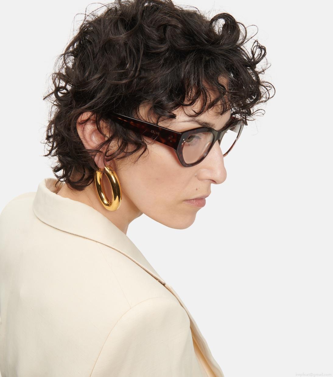 Celine EyewearTortoiseshell cat-eye glasses