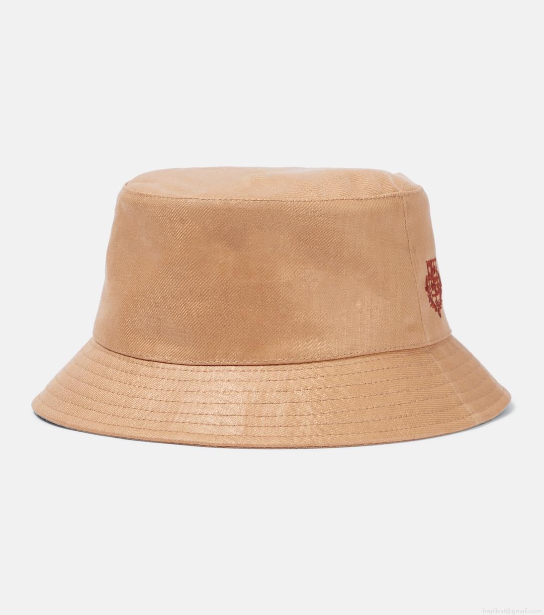 Loro PianaLogo linen bucket hat