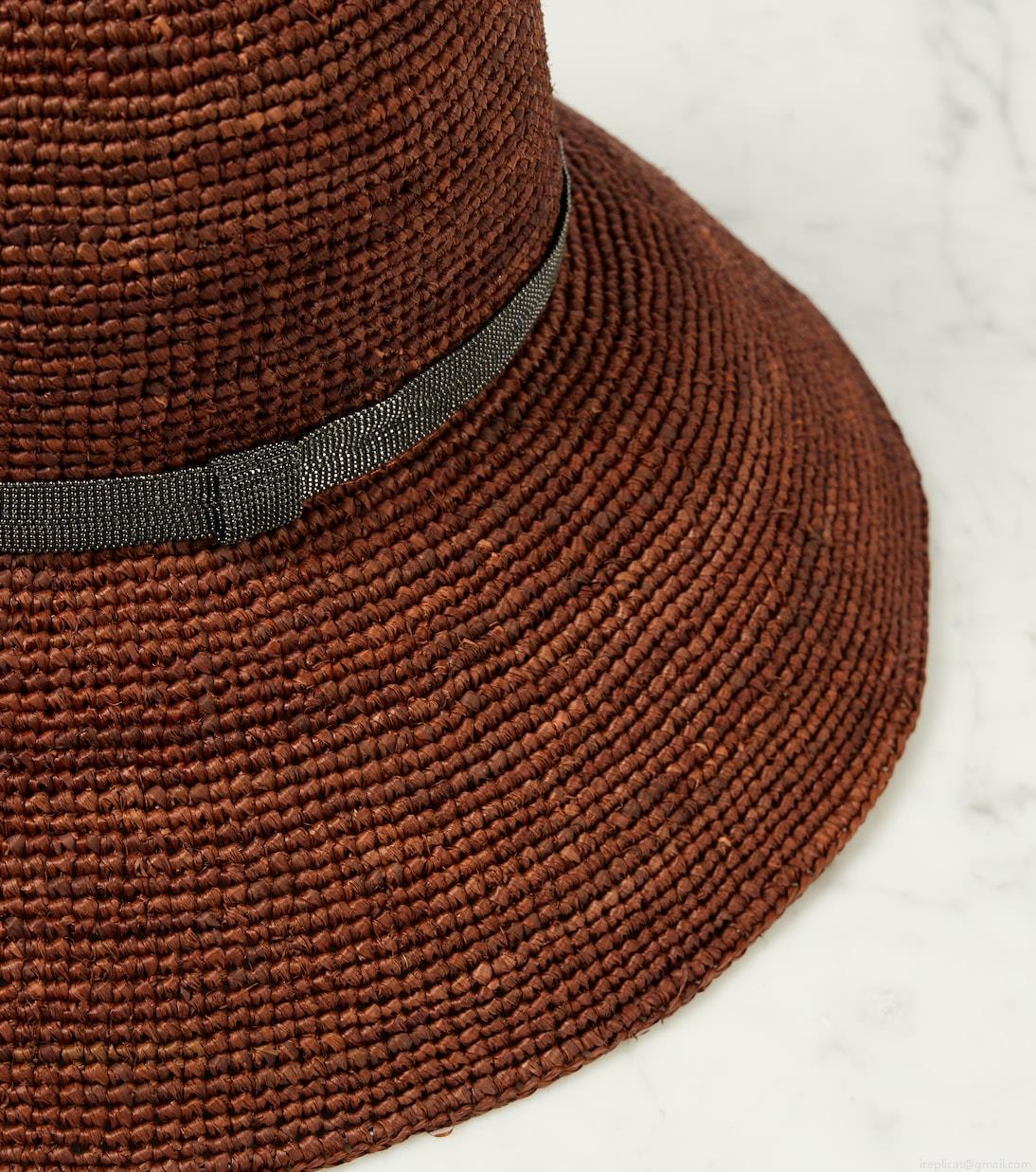 Brunello CucinelliMonili-embellished straw sun hat