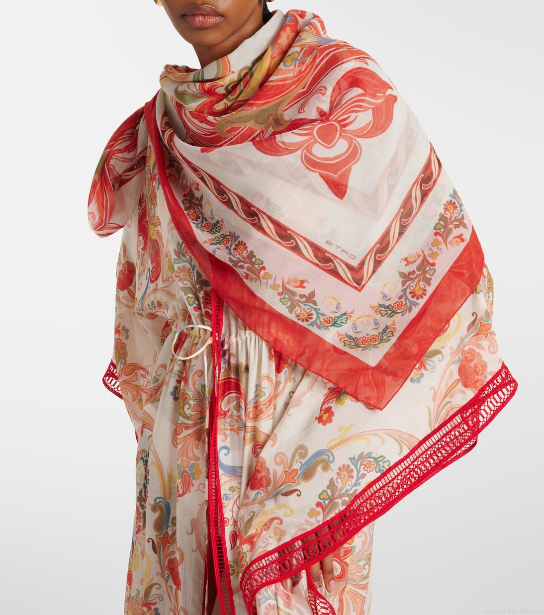 EtroPrinted cotton and silk scarf