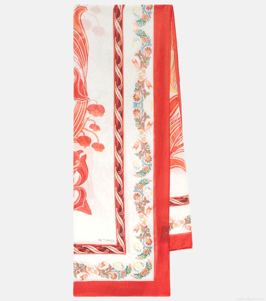 EtroPrinted cotton and silk scarf