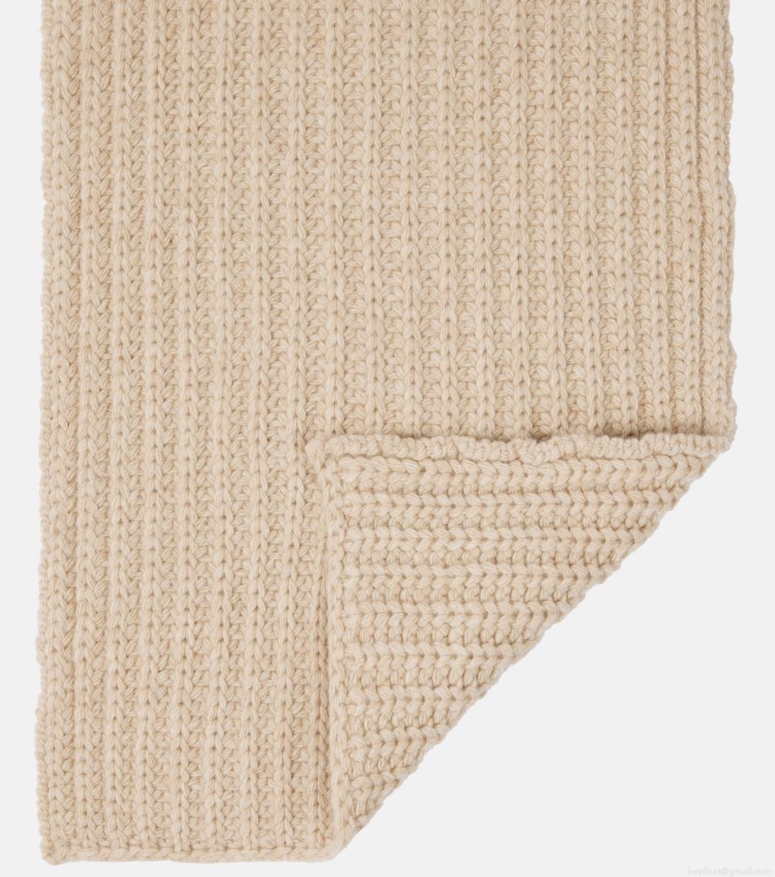 LoeweLeather-trimmed wool scarf