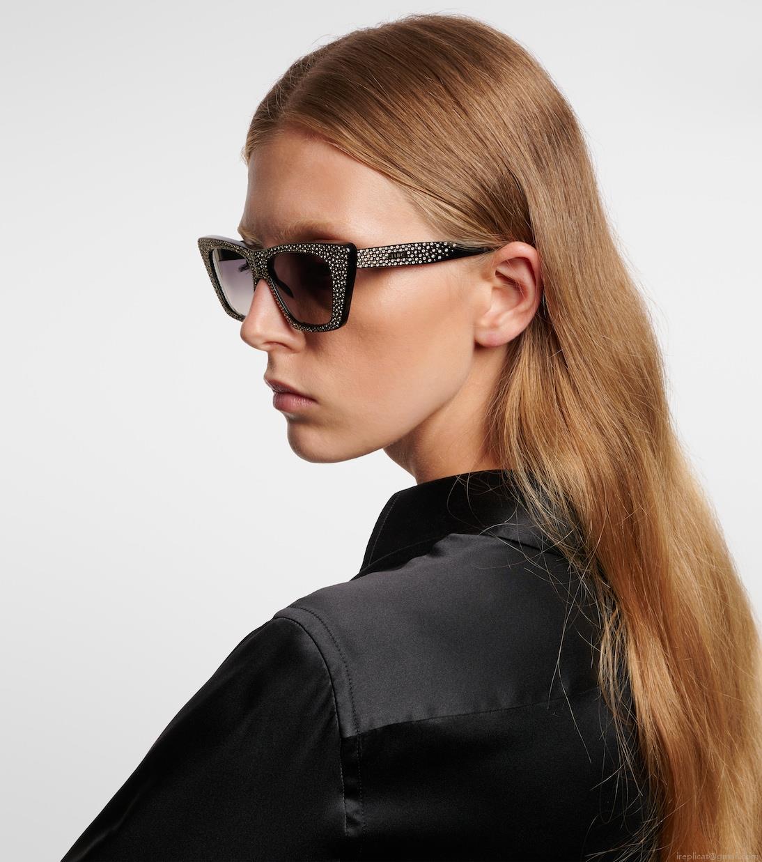 Celine EyewearEmbellished cat-eye sunglasses