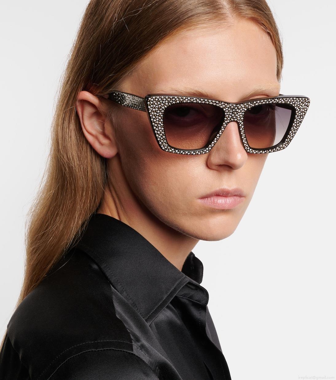 Celine EyewearEmbellished cat-eye sunglasses