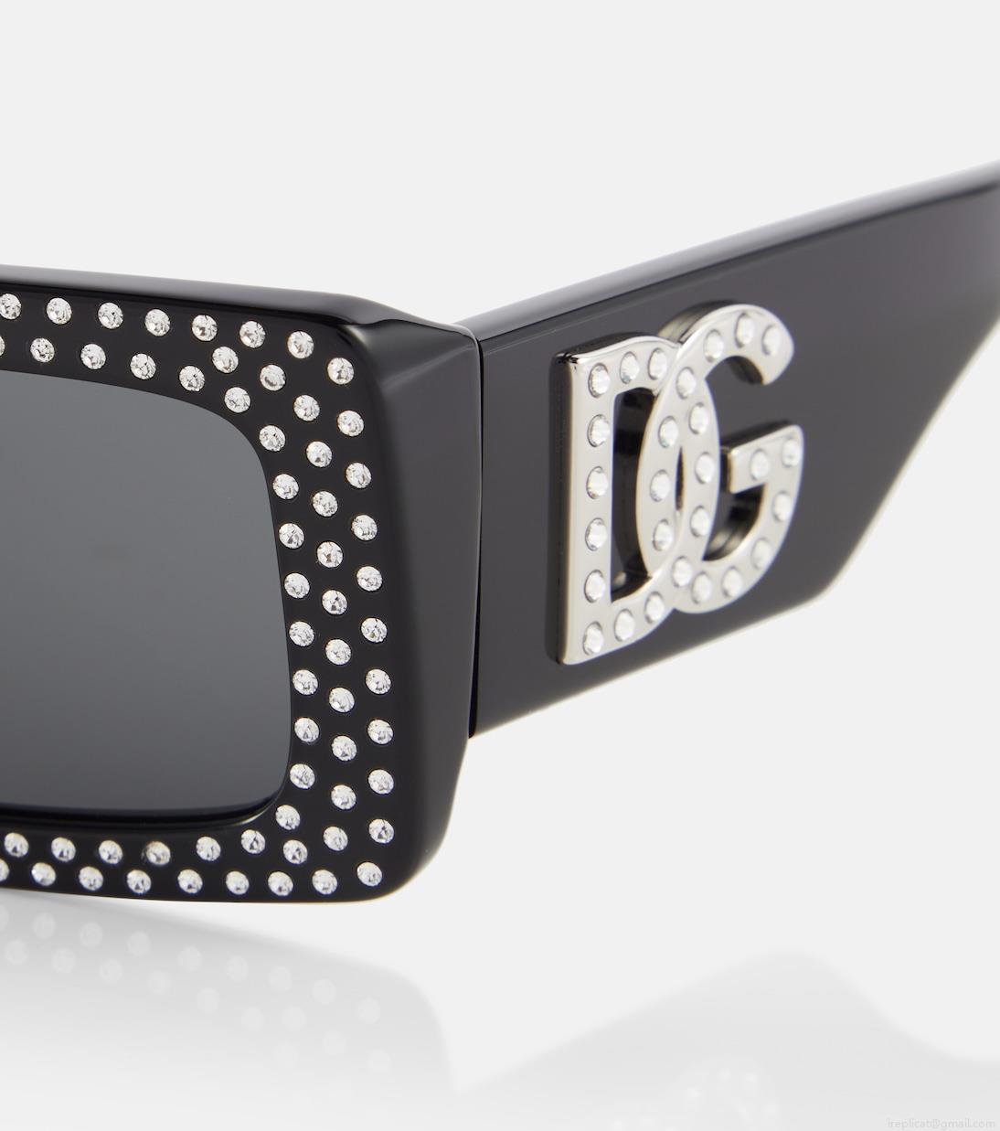 Dolce&GabbanaEmbellished rectangular sunglasses