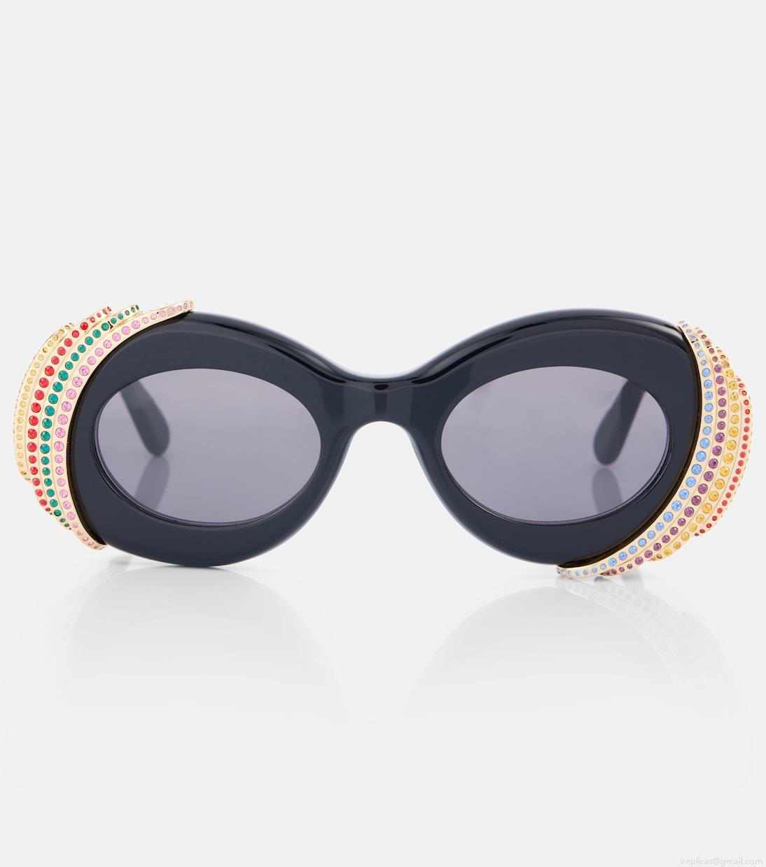 LoewePaula\'s Ibiza embellished round sunglasses